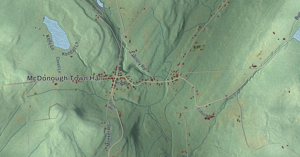 Map of McDonough, New York