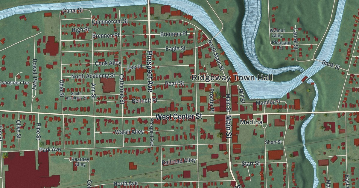Map of Medina, New York