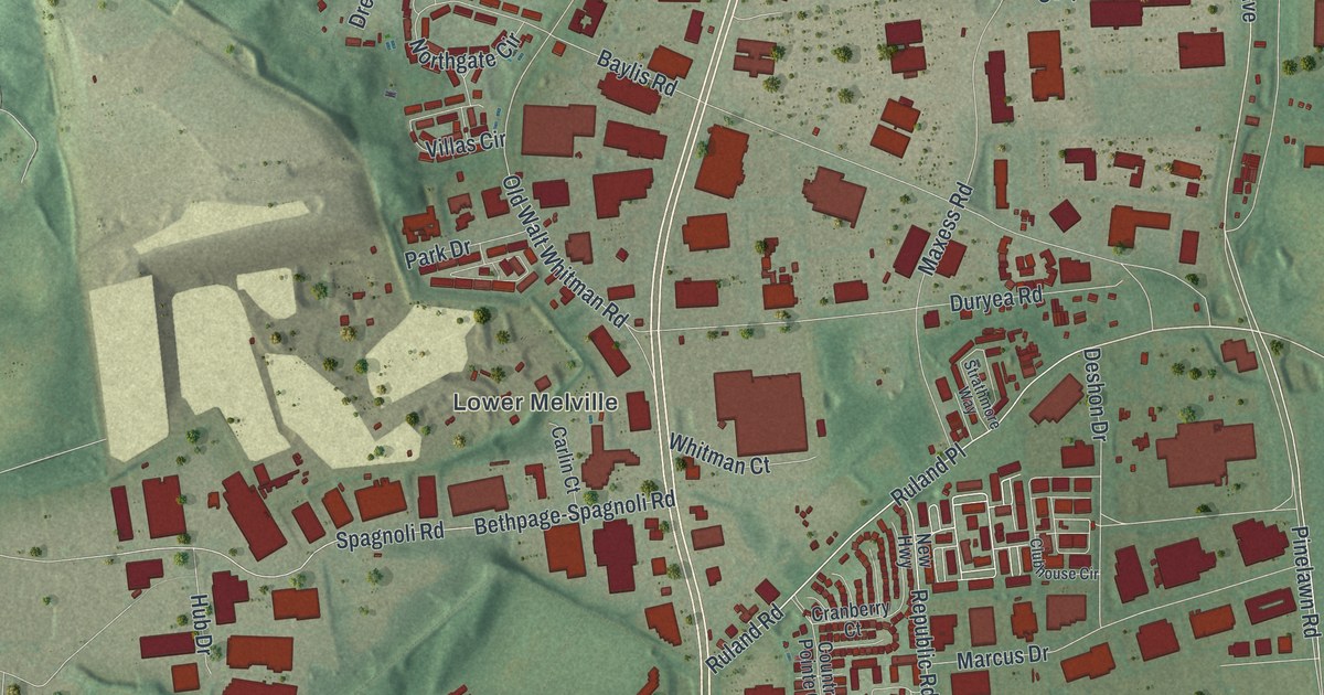 Map of Melville, New York