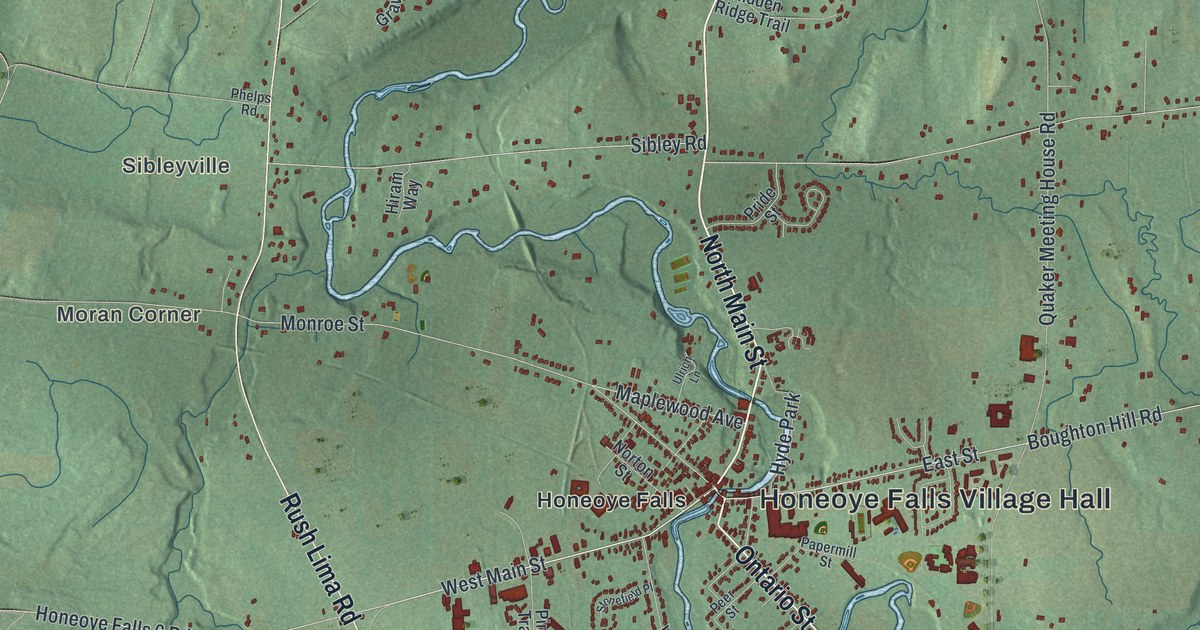 Map of Mendon, New York