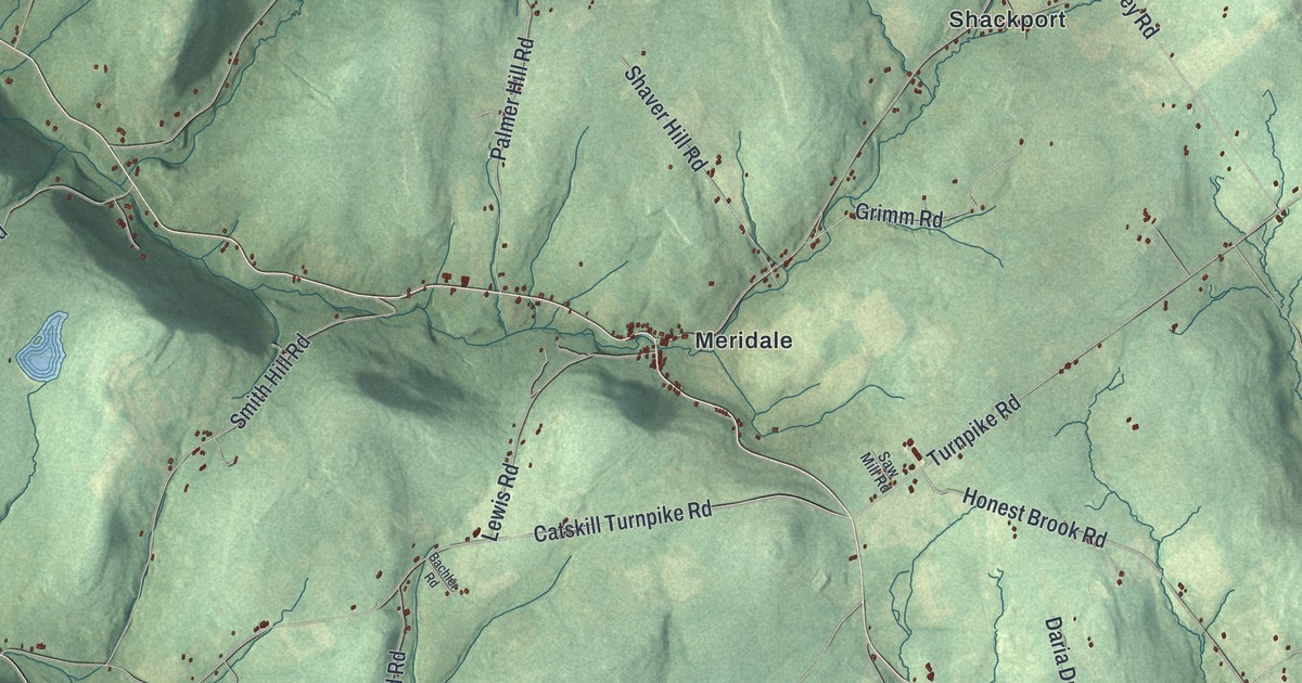 Map of Meredith, New York