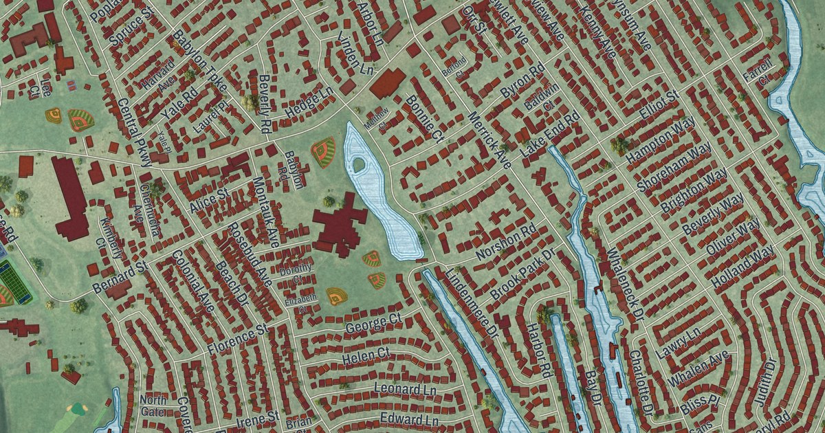 Map of Merrick, New York