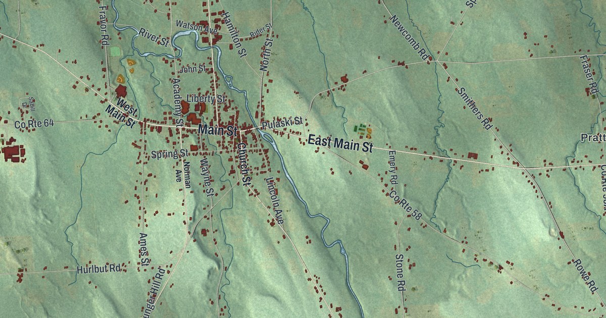 Map of Mexico, New York