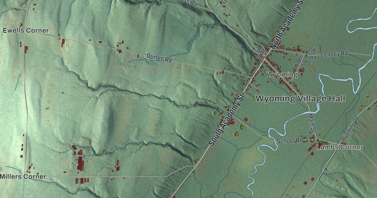 Map of Middlebury, New York