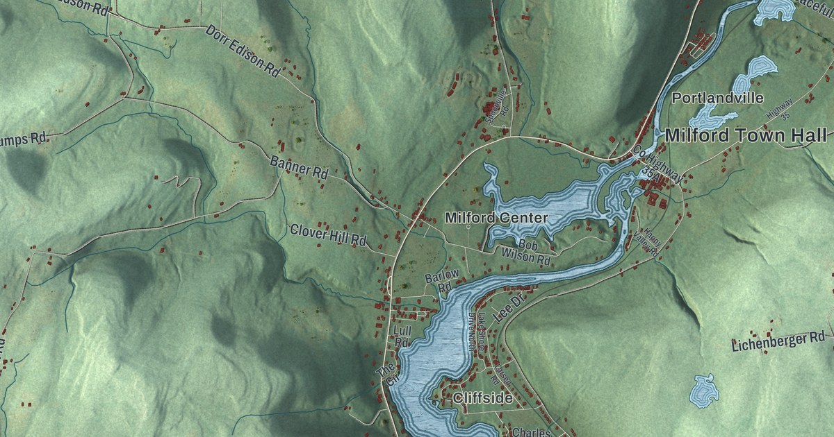Map of Milford, New York