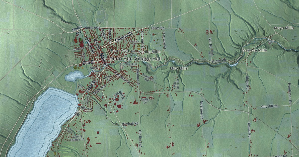 Map of Milo, New York