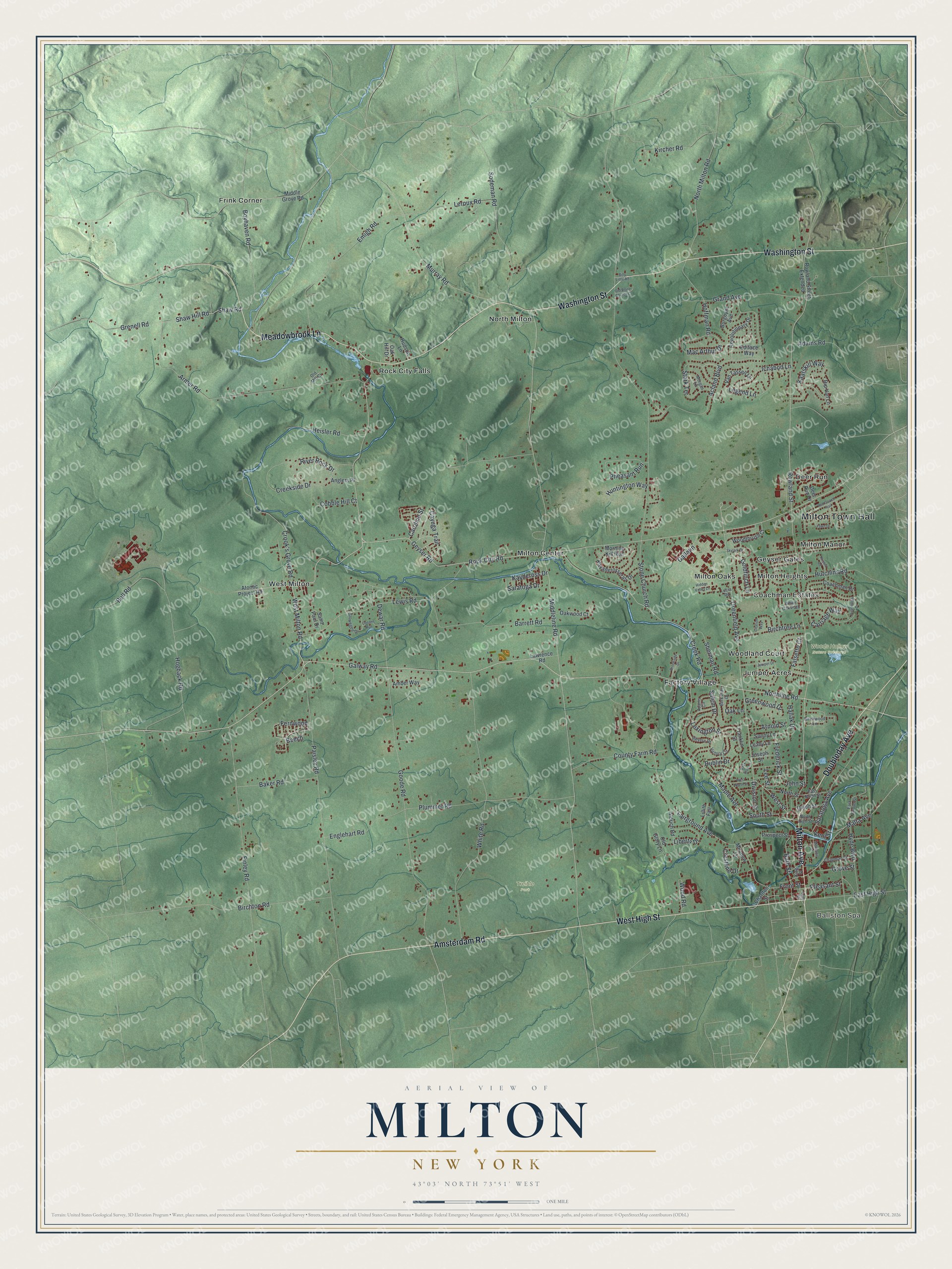 Watermarked full-map preview of Milton, New York
