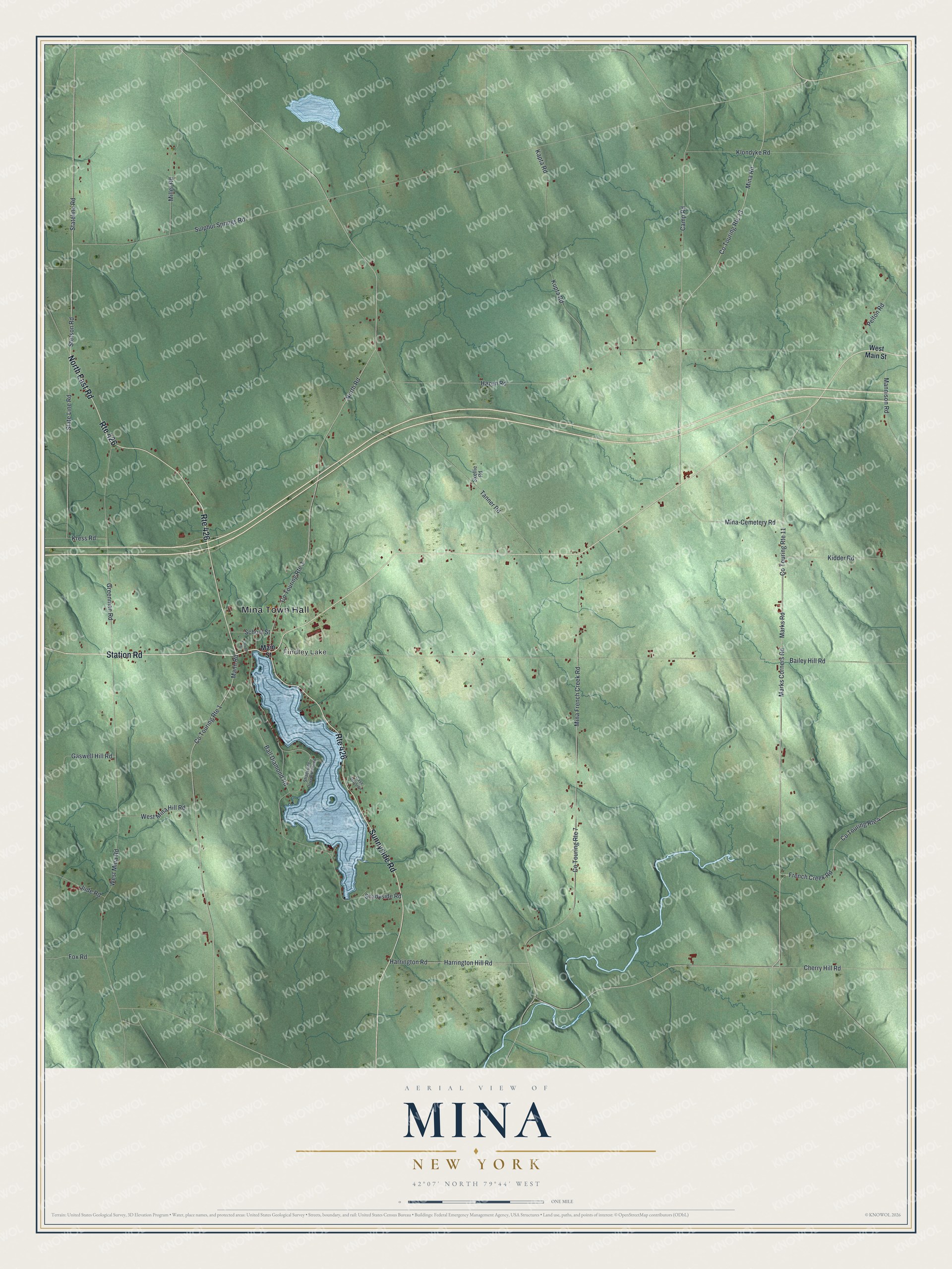 Watermarked full-map preview of Mina, New York