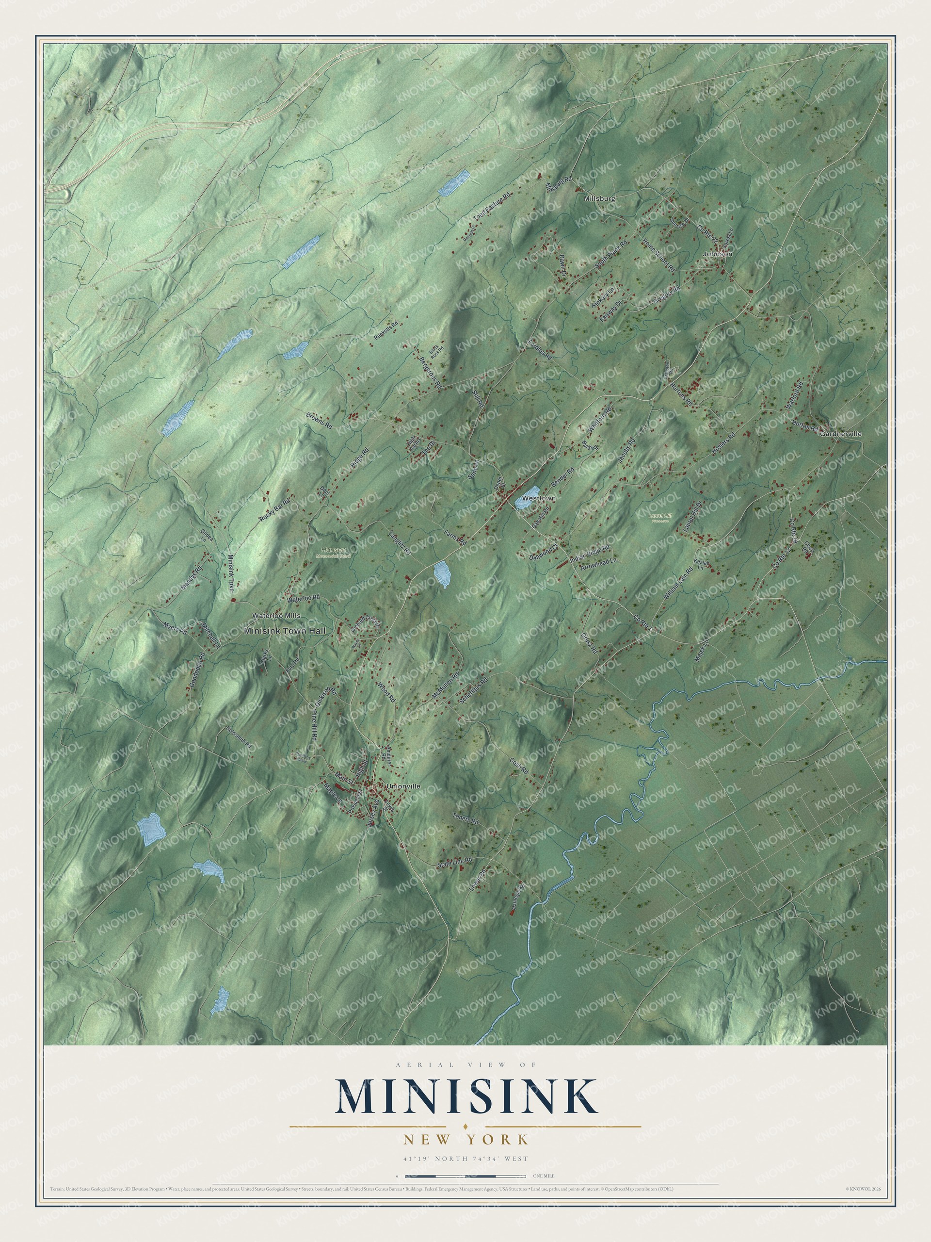 Watermarked full-map preview of Minisink, New York