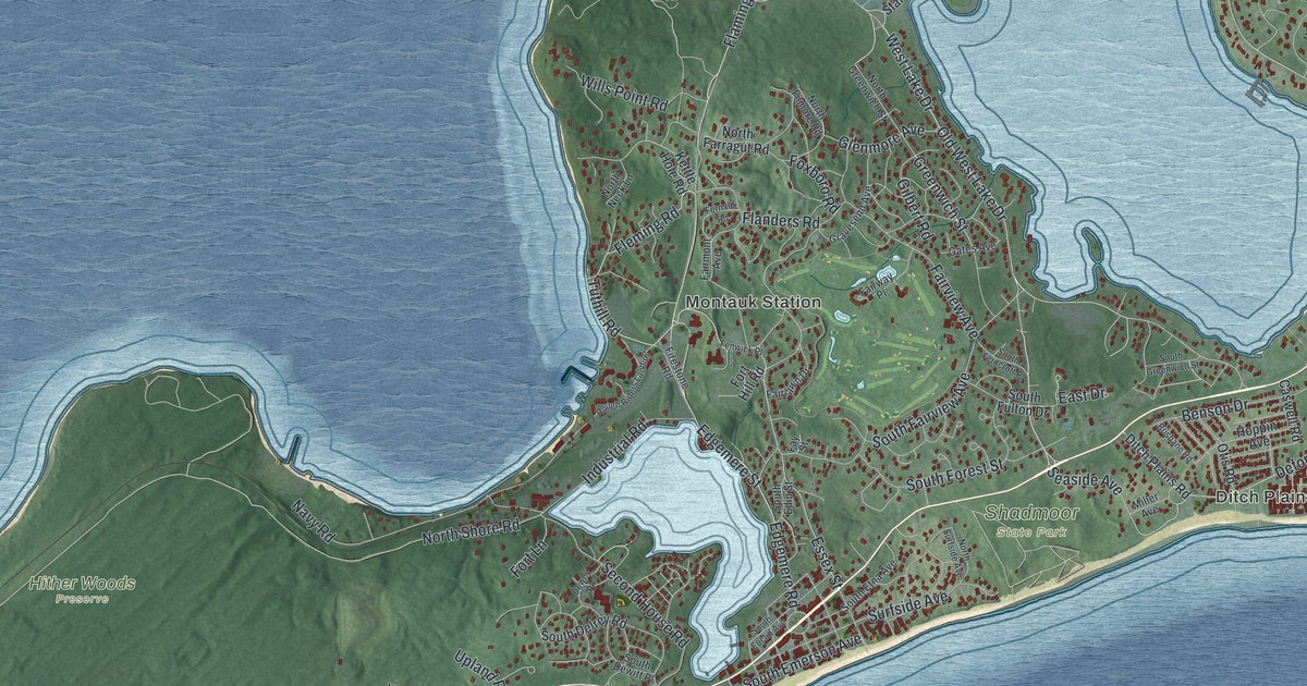 Map of Montauk, New York