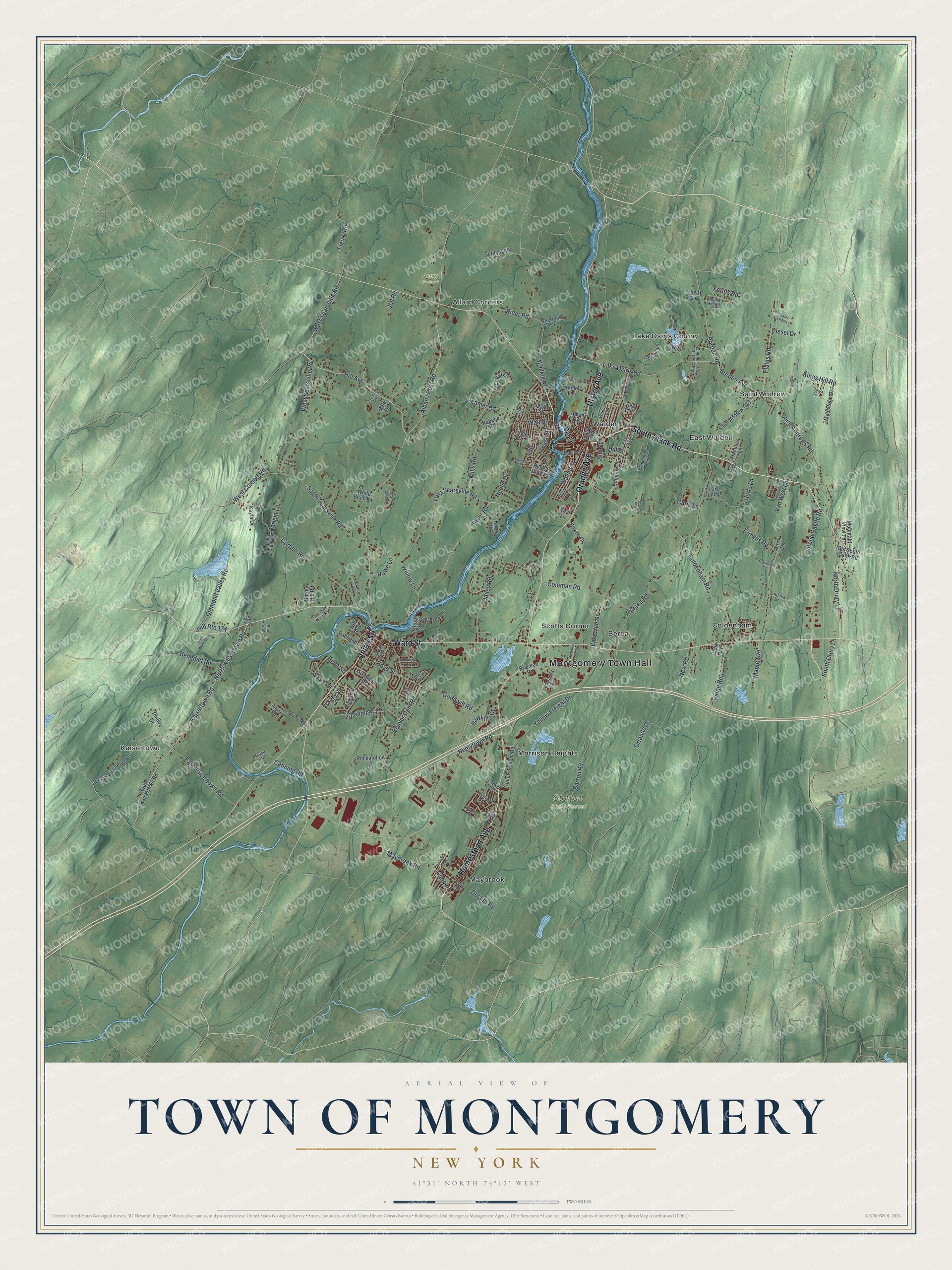 Watermarked full-map preview of Montgomery, New York