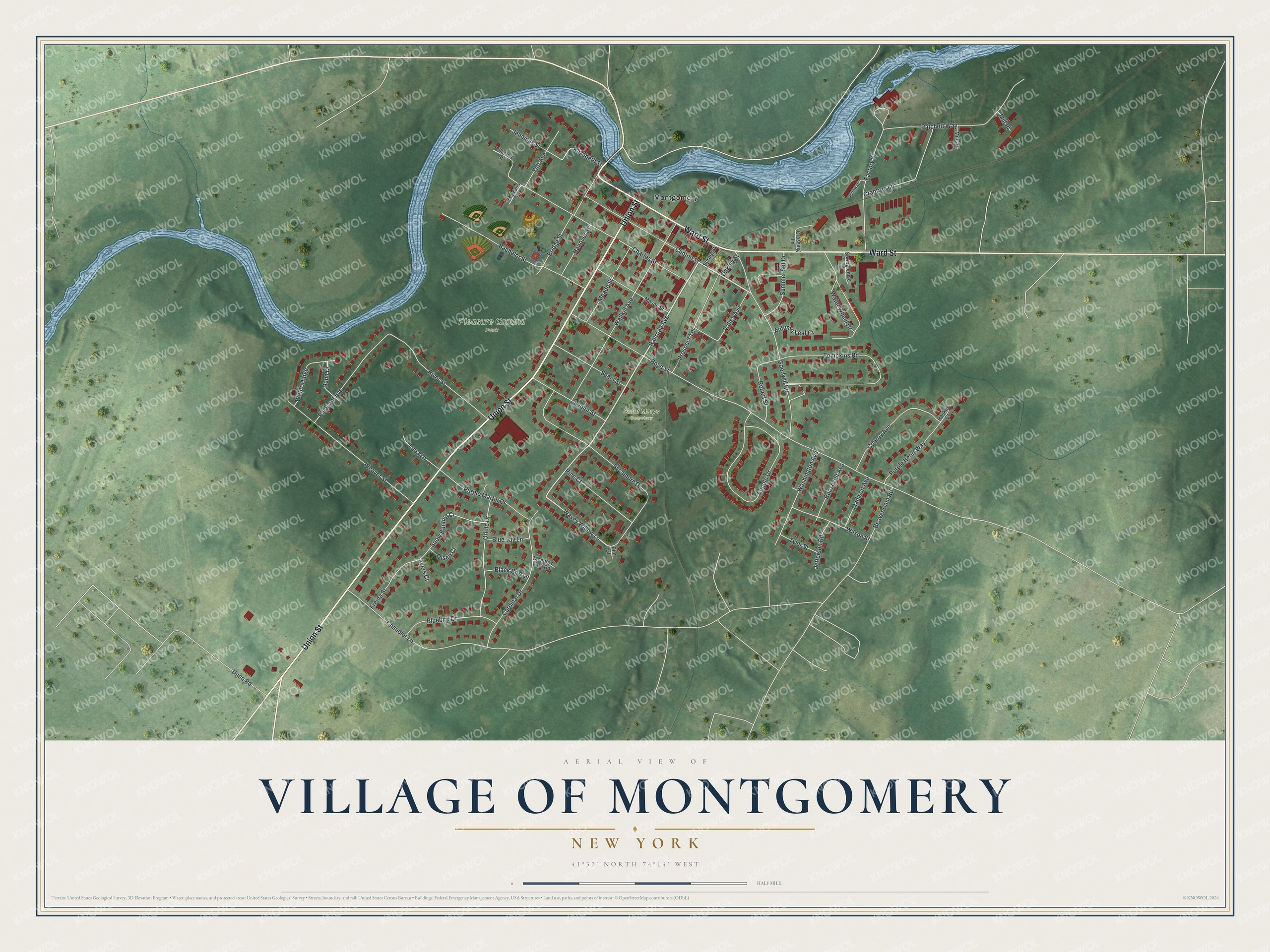 Watermarked full-map preview of Montgomery, New York