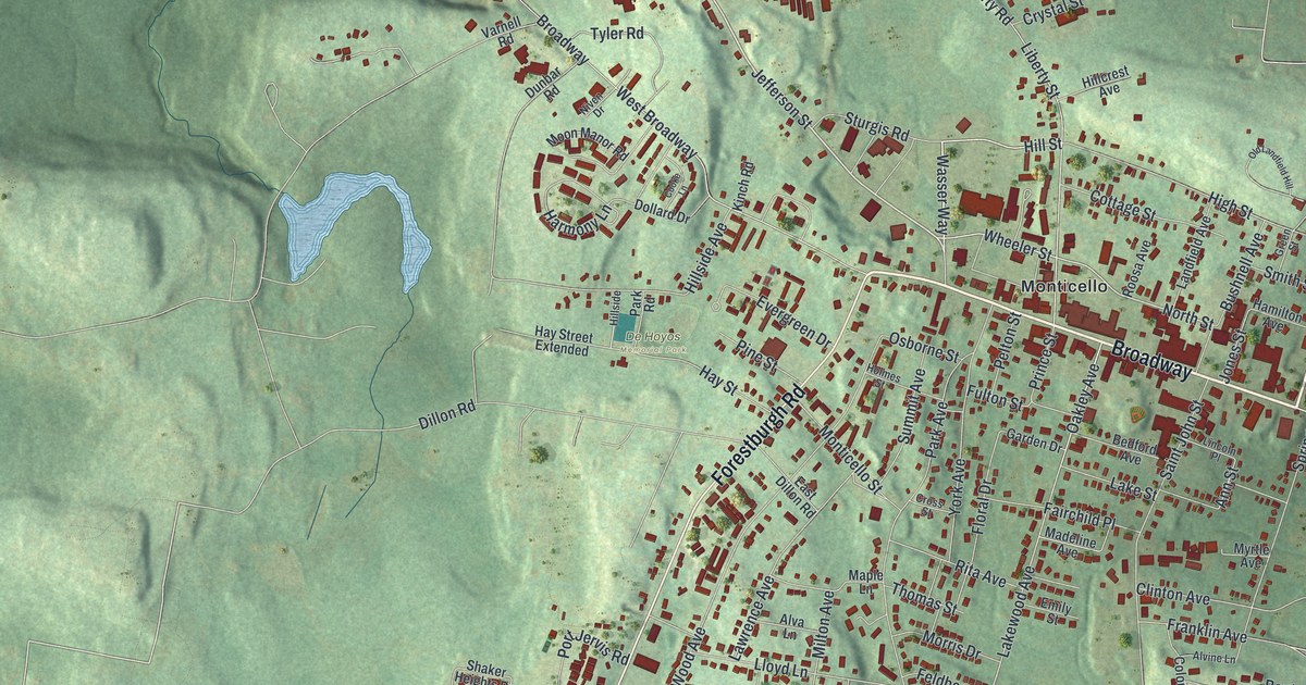 Map of Monticello, New York