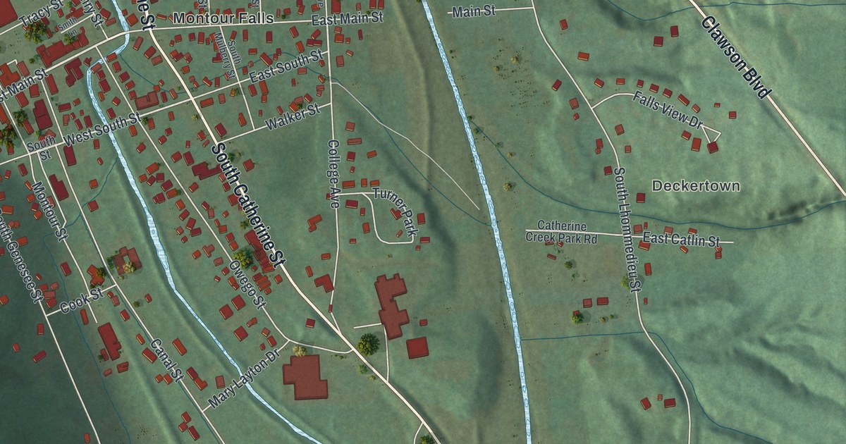Map of Montour Falls, New York