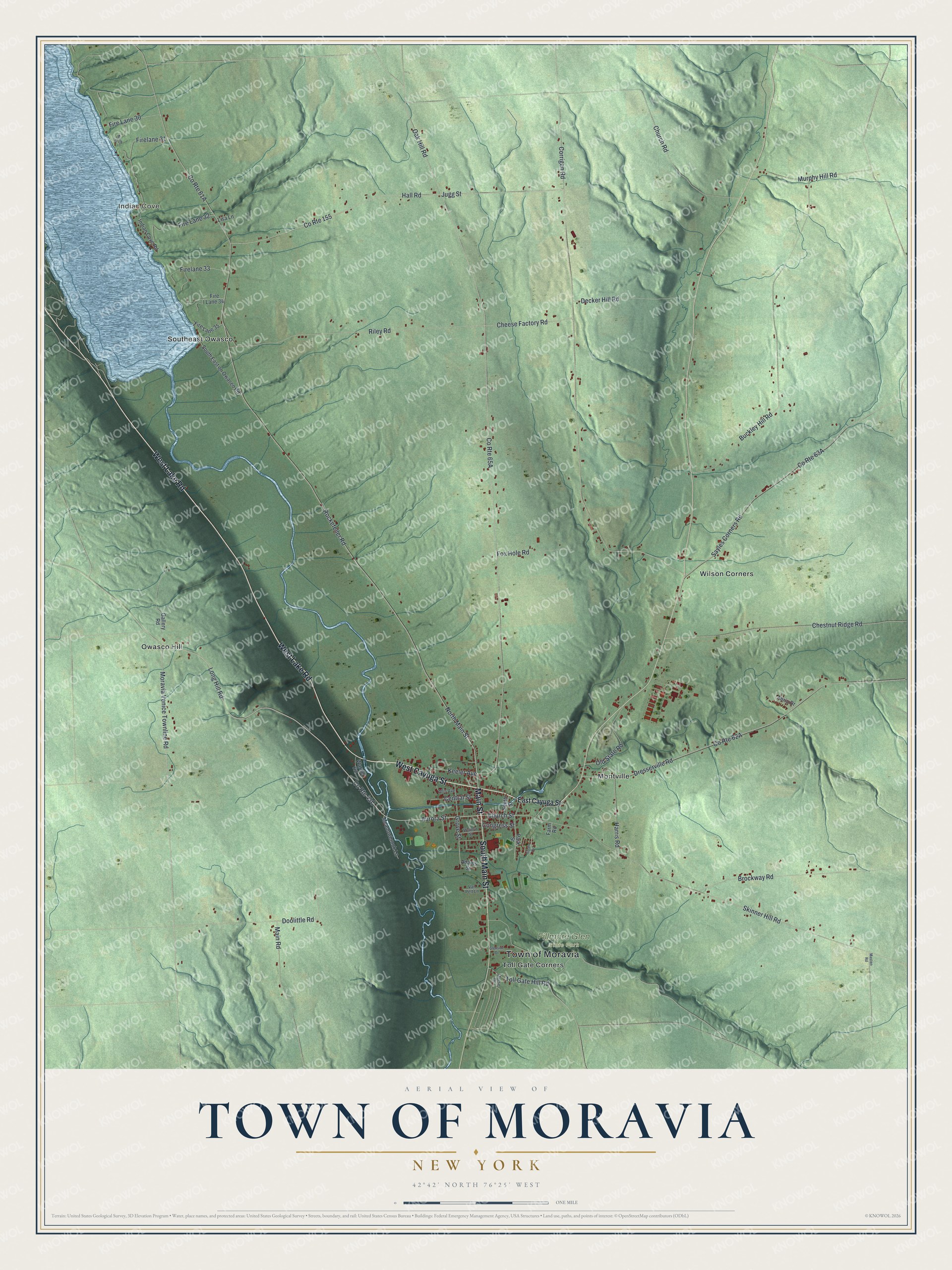 Watermarked full-map preview of Moravia, New York