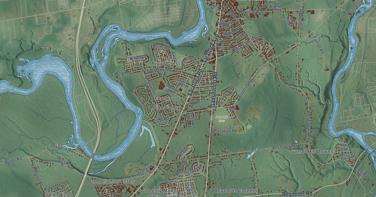 Map of Moreau, New York