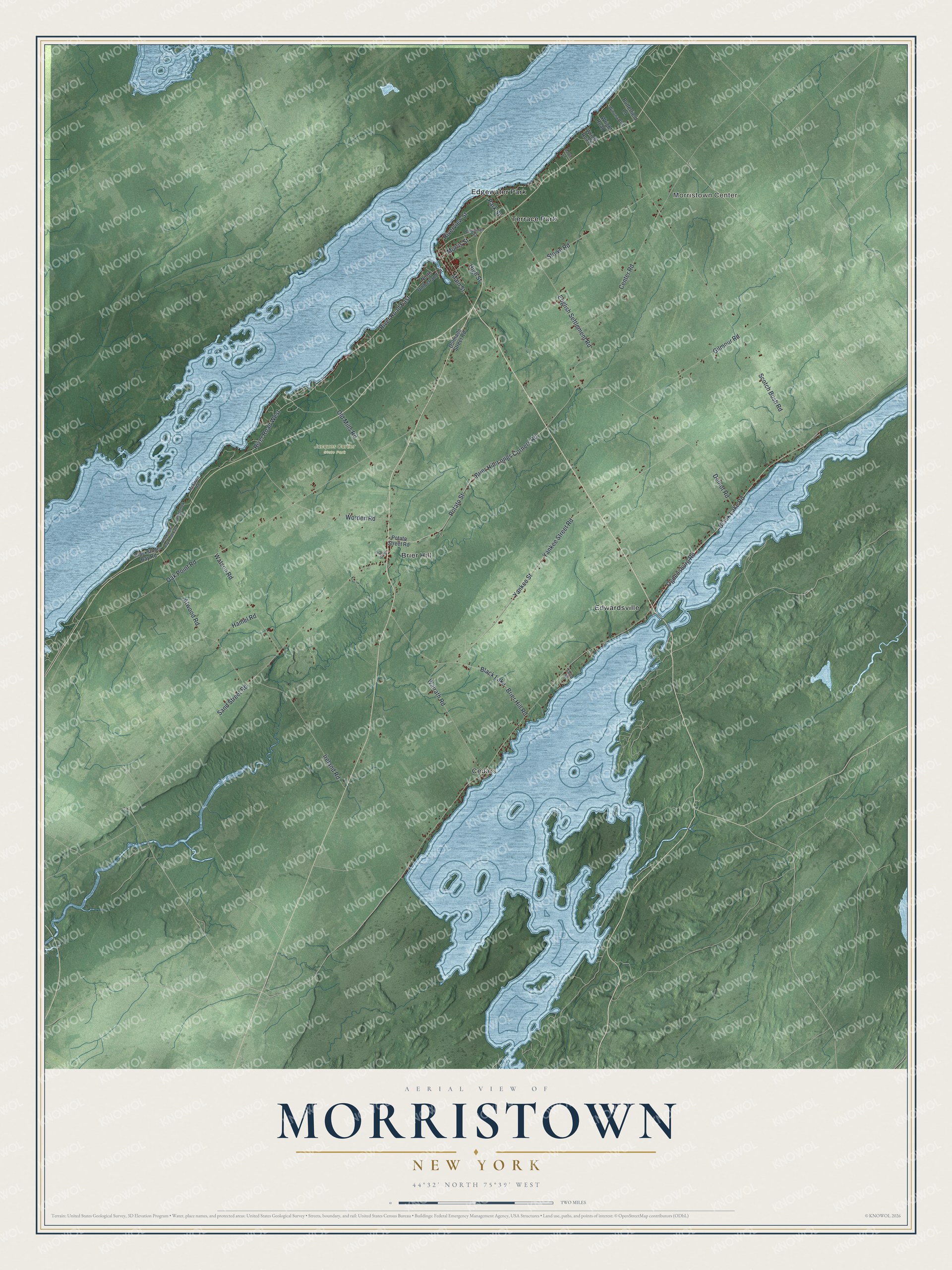 Watermarked full-map preview of Morristown, New York