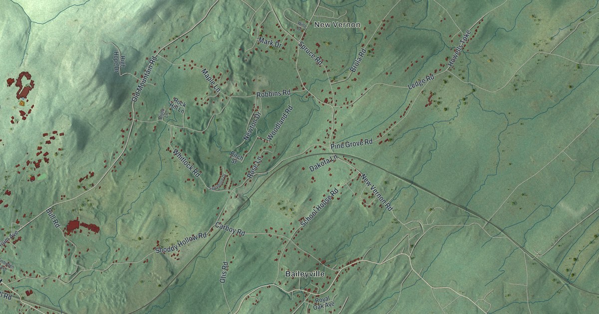 Map of Mount Hope, New York