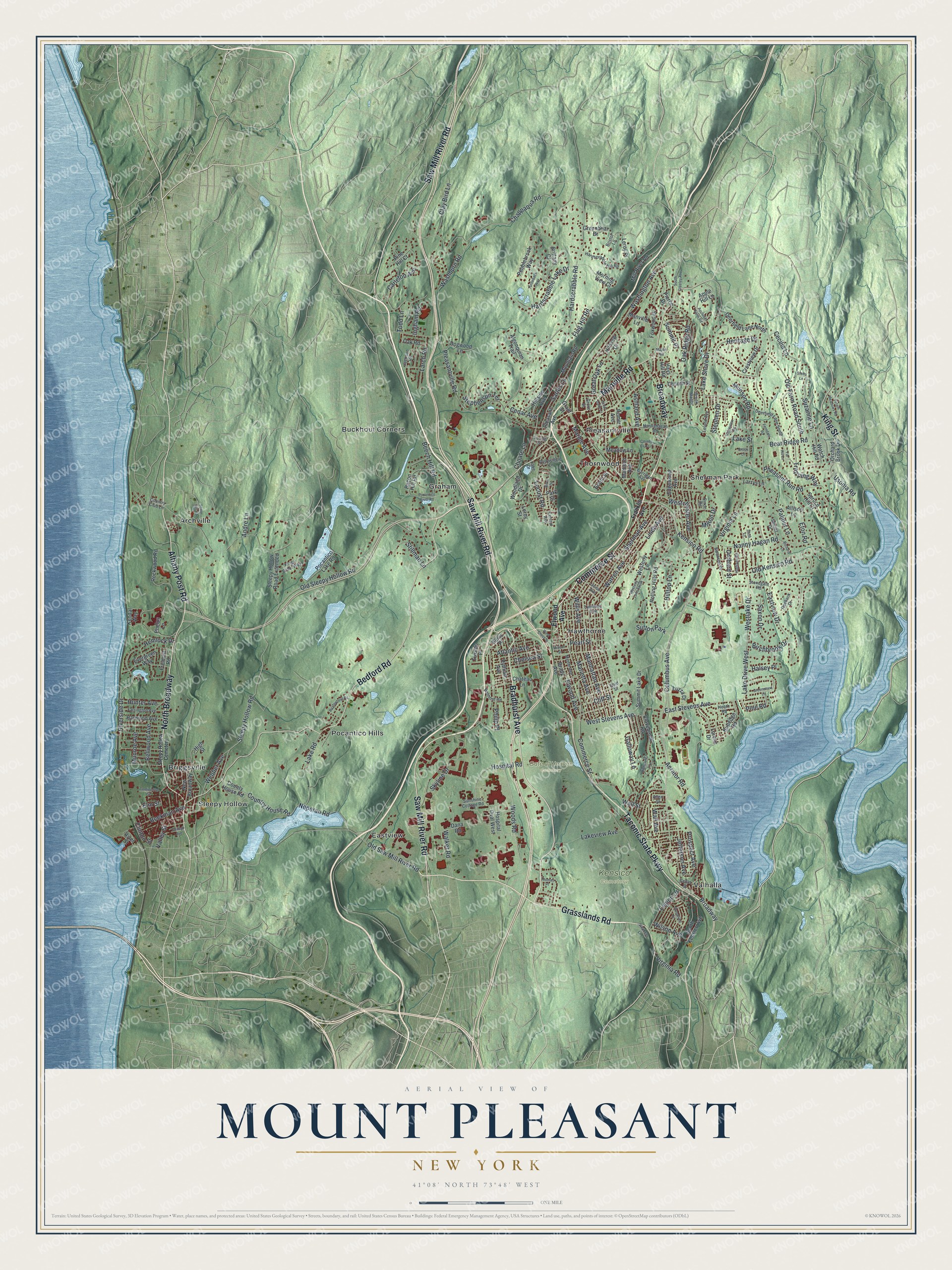 Watermarked full-map preview of Mount Pleasant, New York