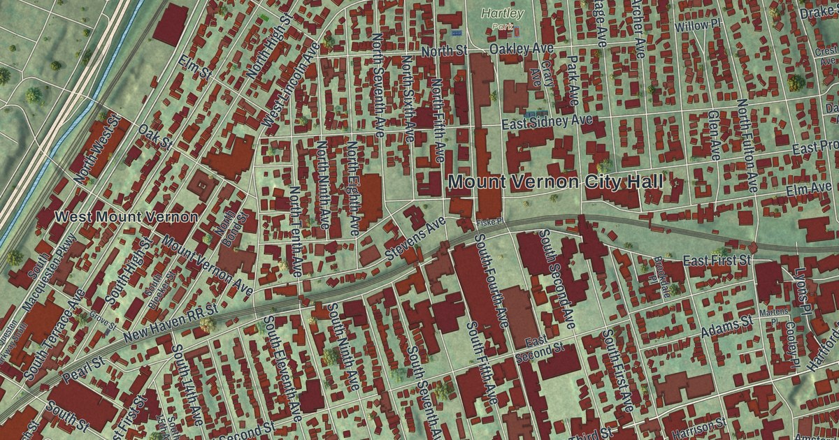 Map of Mount Vernon, New York