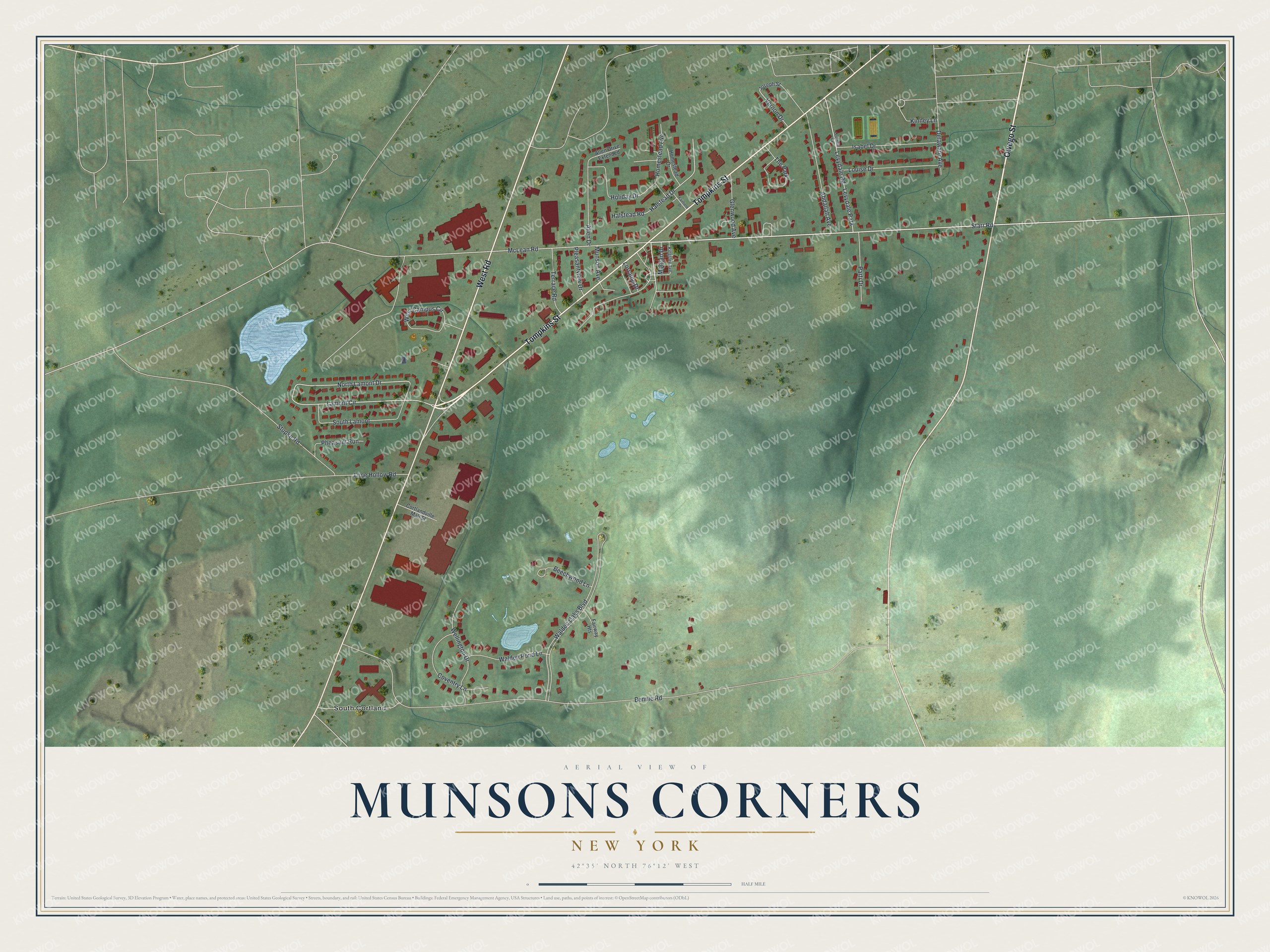 Watermarked full-map preview of Munsons Corners, New York