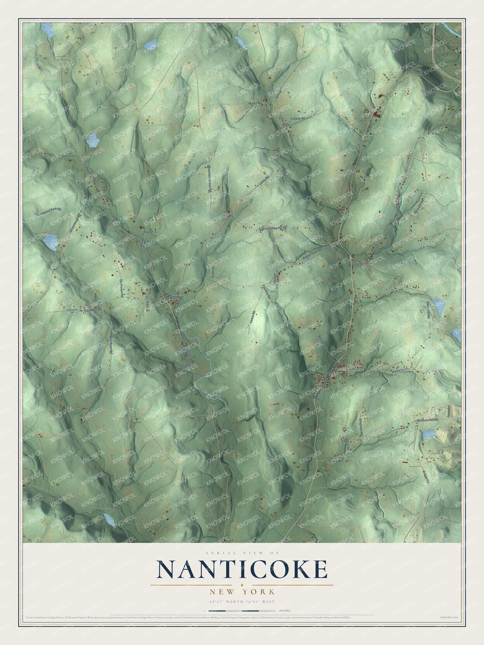 Watermarked full-map preview of Nanticoke, New York