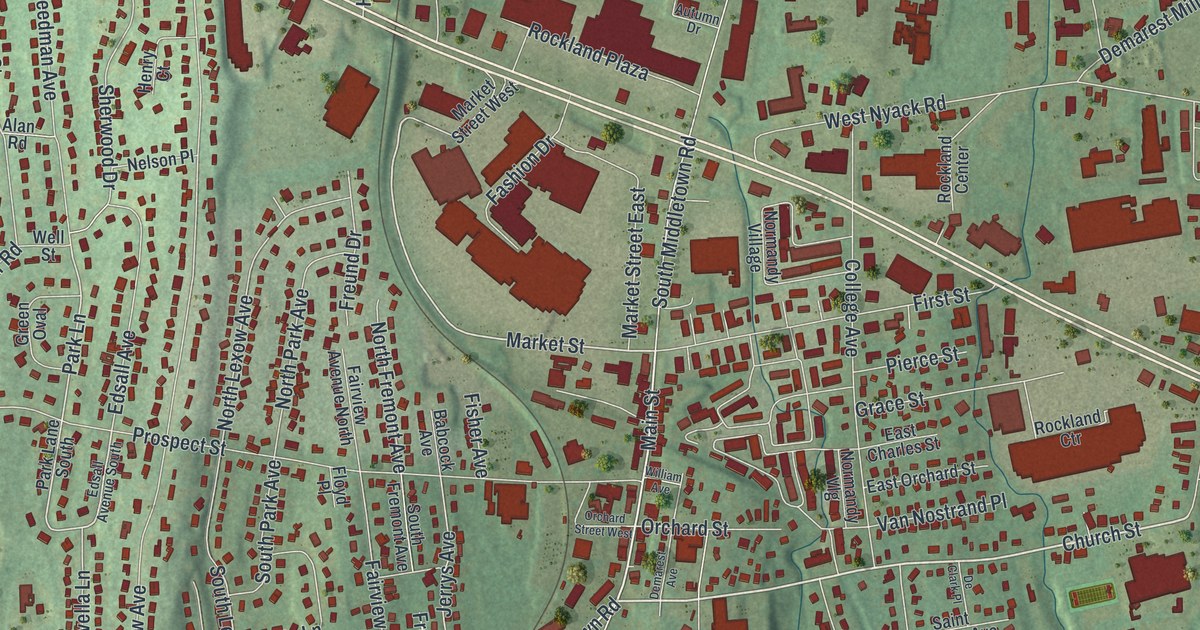 Map of Nanuet, New York