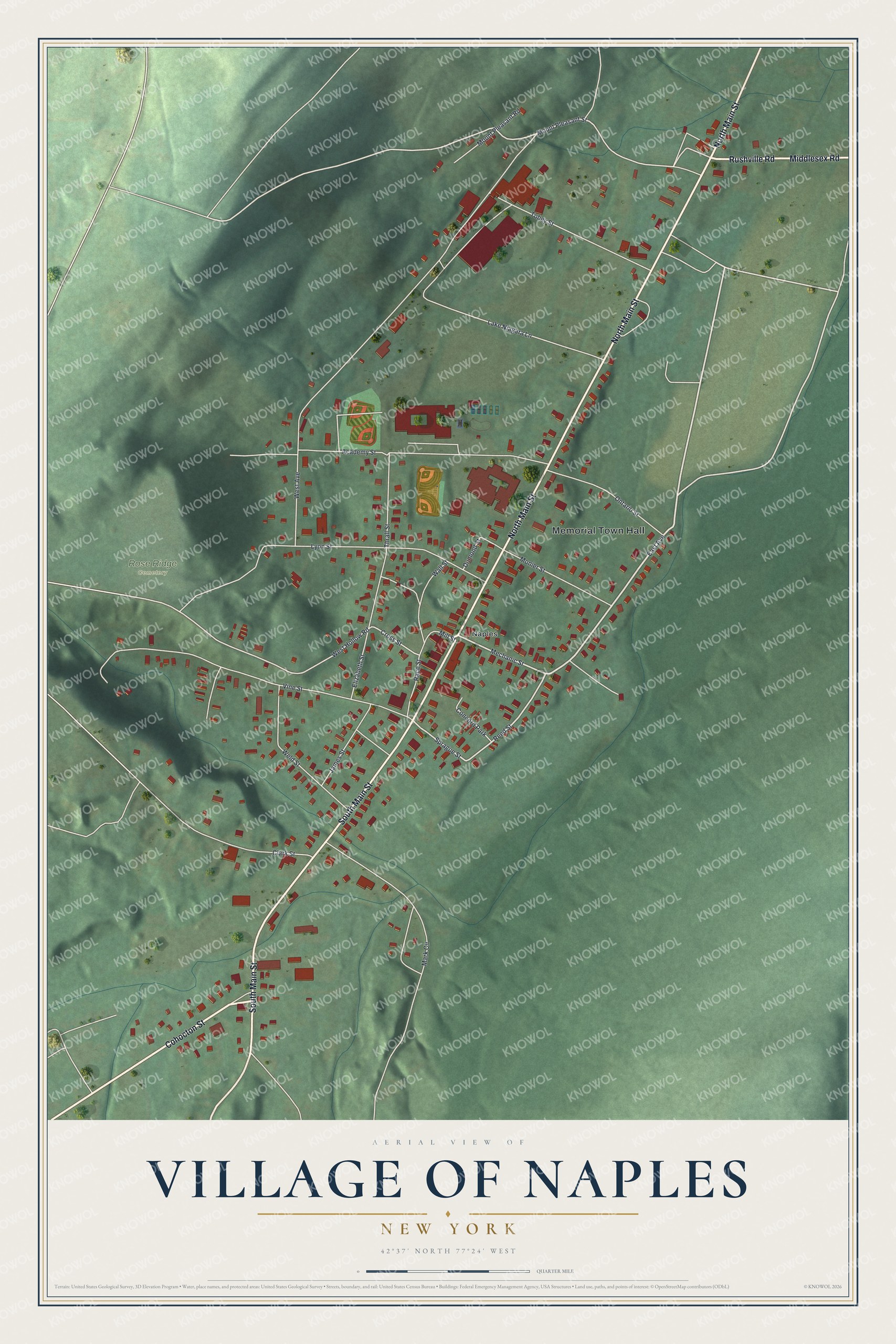 Watermarked full-map preview of Naples, New York
