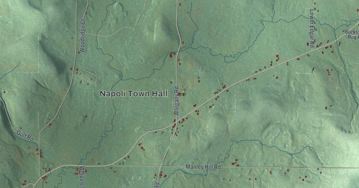 Map of Napoli, New York