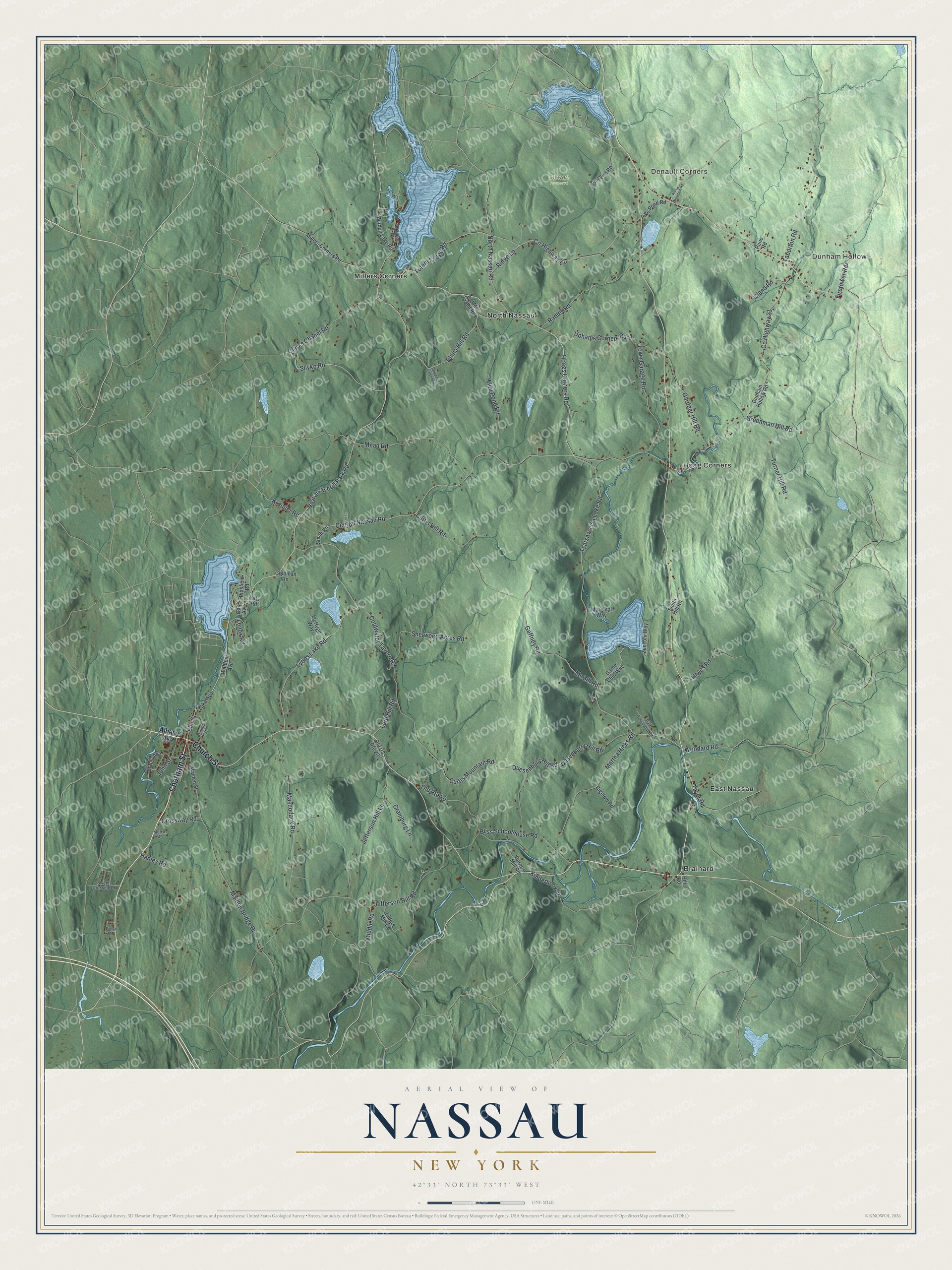 Watermarked full-map preview of Nassau, New York