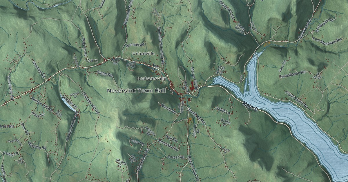 Map of Neversink, New York