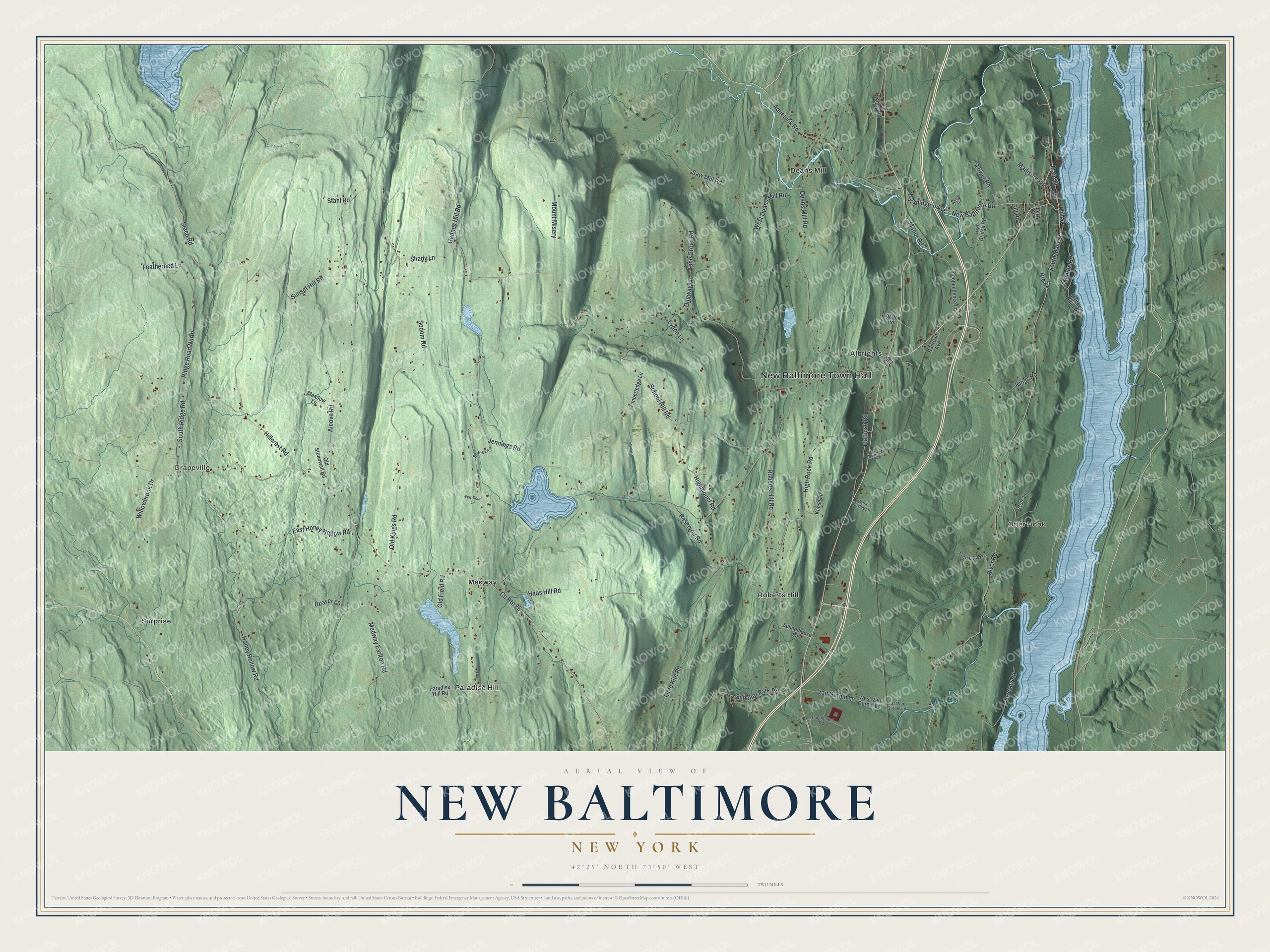Watermarked full-map preview of New Baltimore, New York