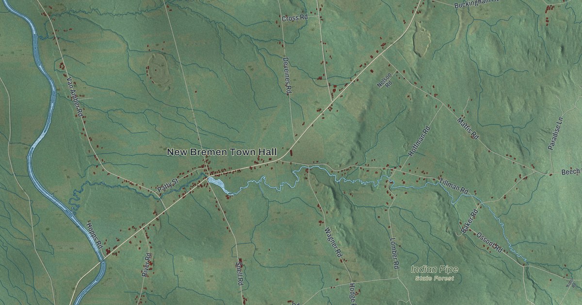 Map of New Bremen, New York