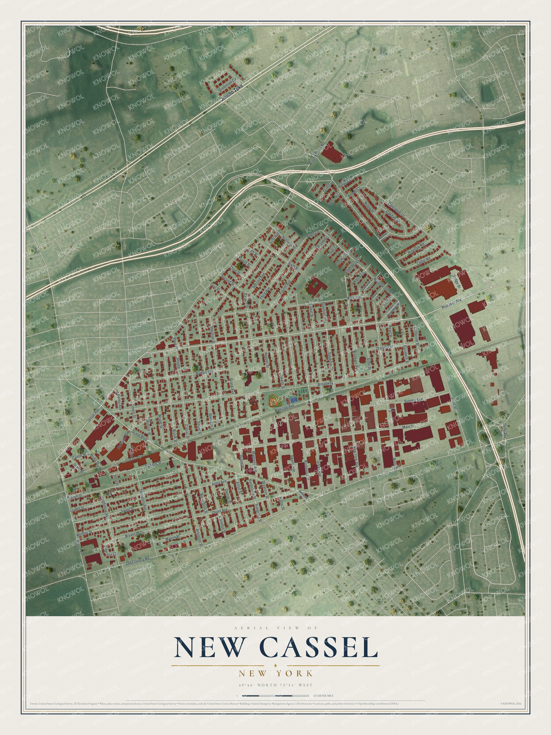 Watermarked full-map preview of New Cassel, New York