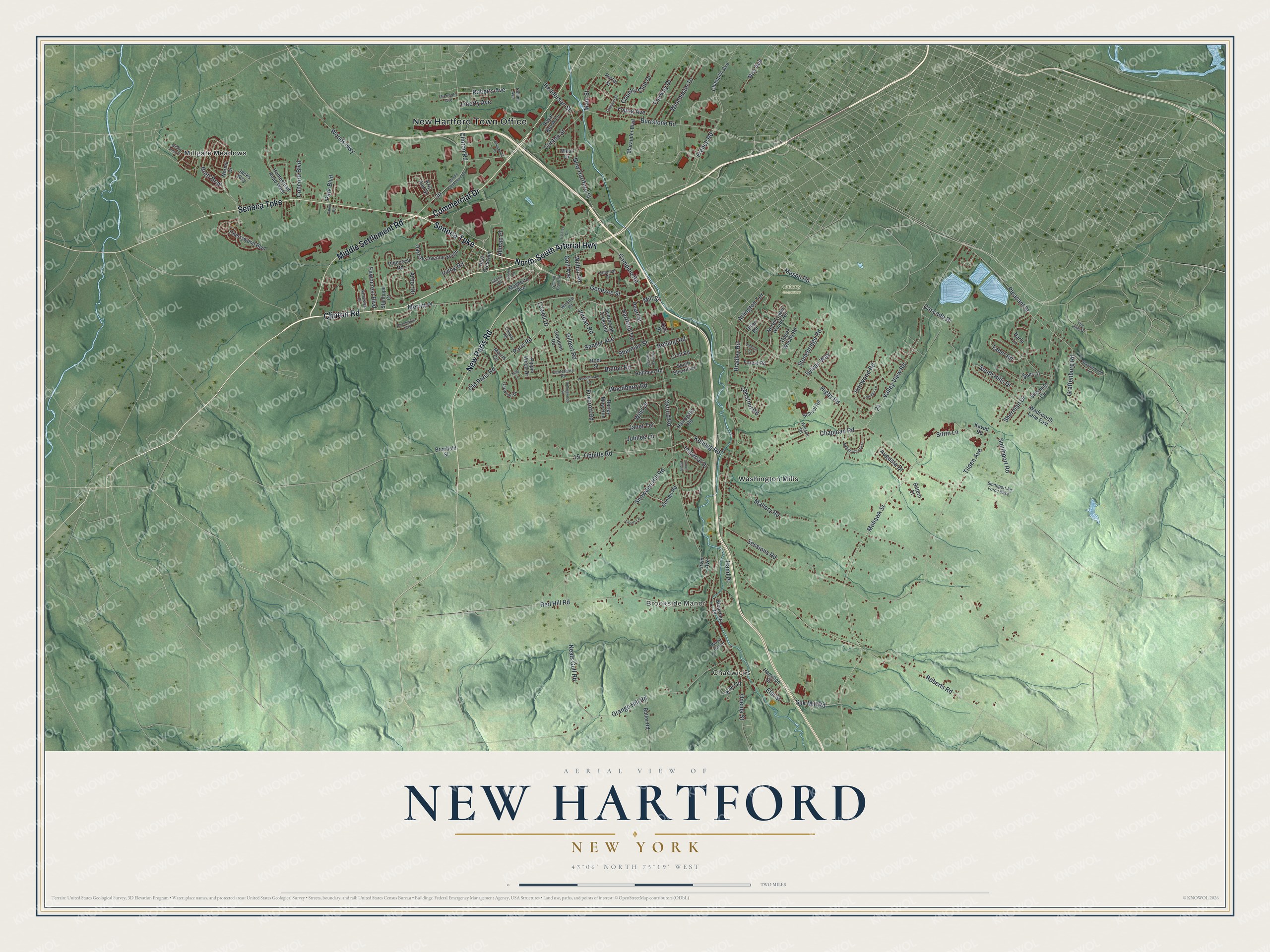 Watermarked full-map preview of New Hartford, New York