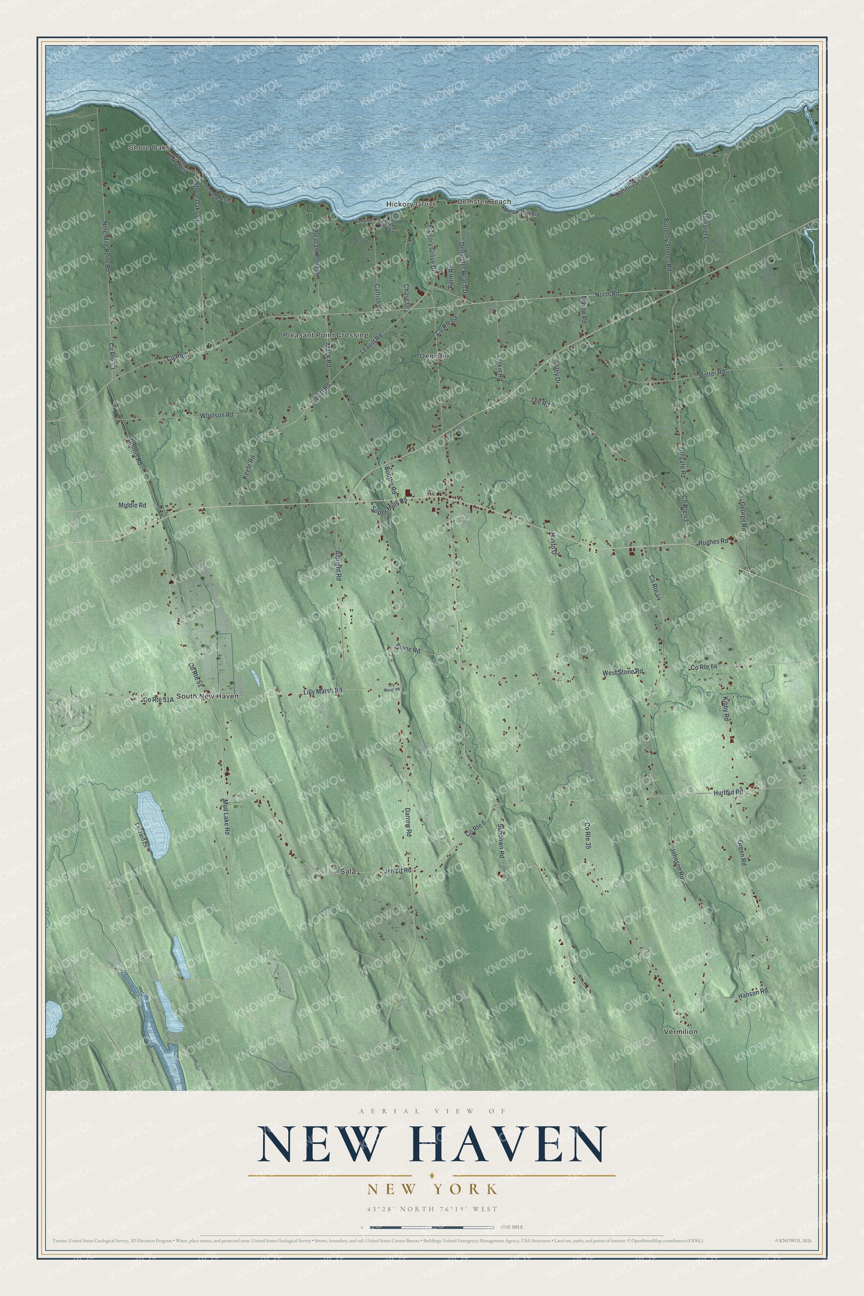 Watermarked full-map preview of New Haven, New York