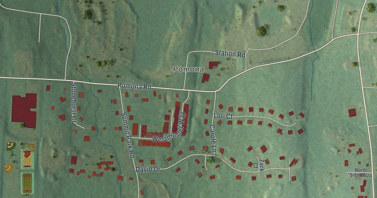 Map of New Hempstead, New York