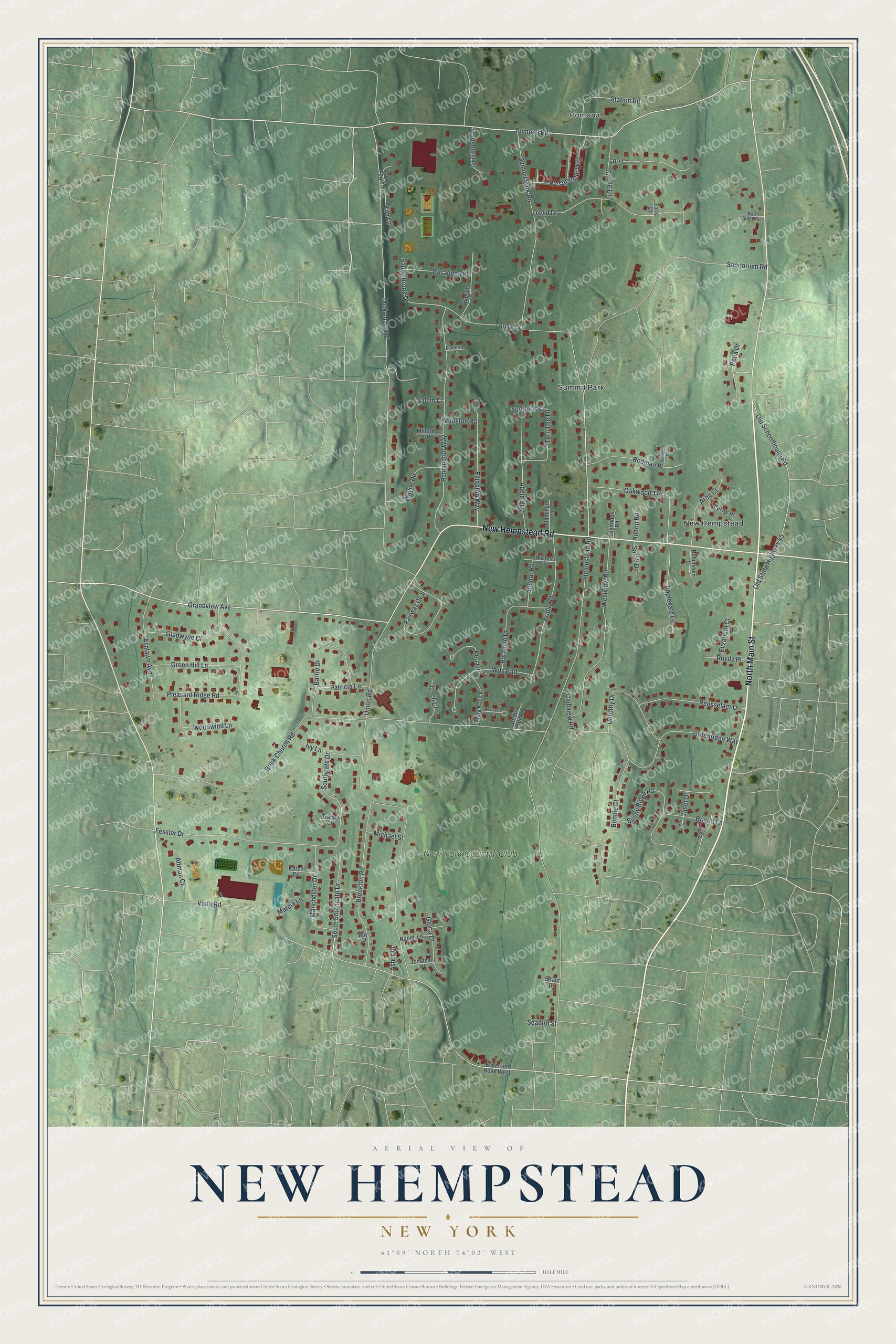 Watermarked full-map preview of New Hempstead, New York