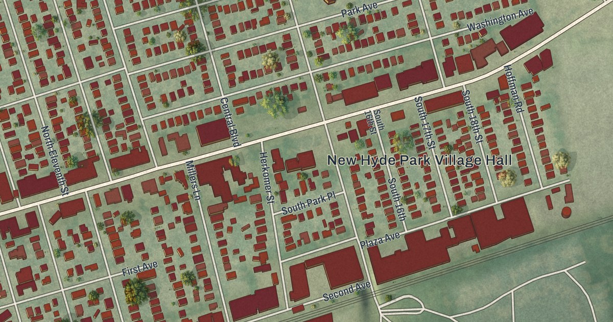 Map of New Hyde Park, New York