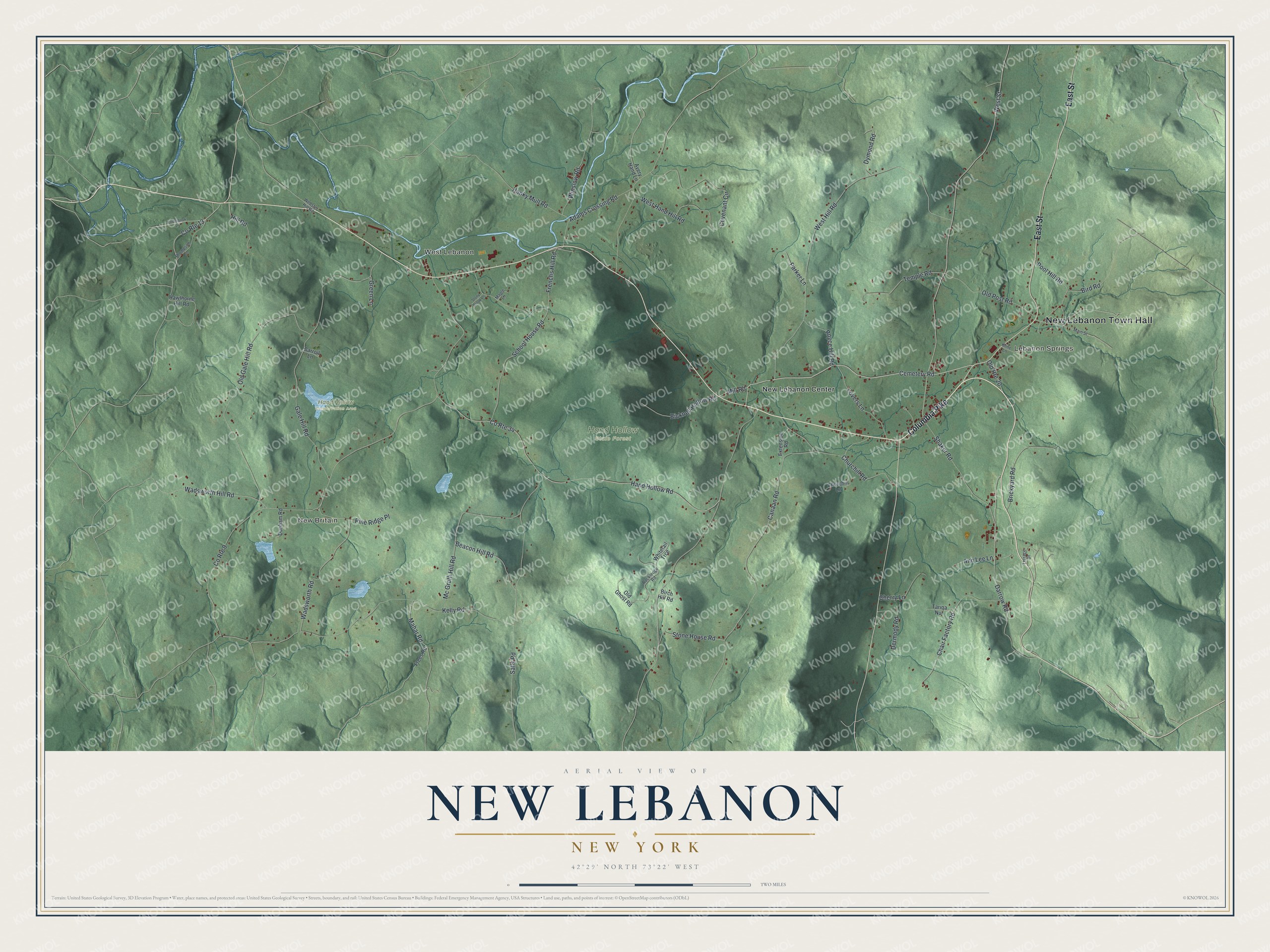 Watermarked full-map preview of New Lebanon, New York