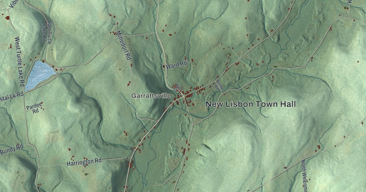 Map of New Lisbon, New York