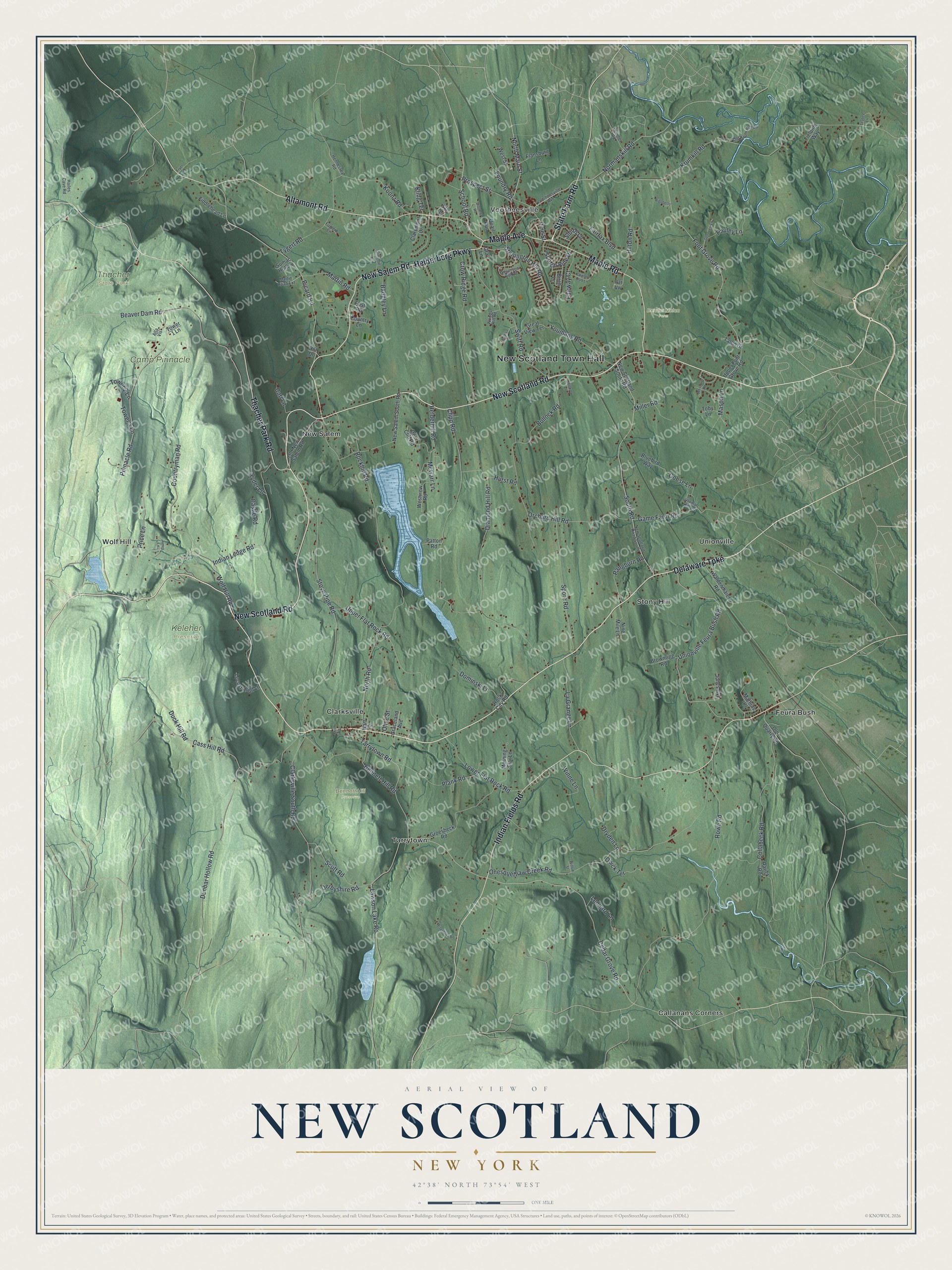 Watermarked full-map preview of New Scotland, New York