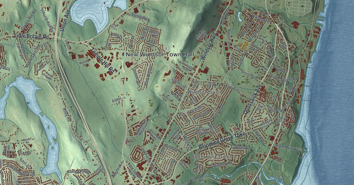 Map of New Windsor, New York