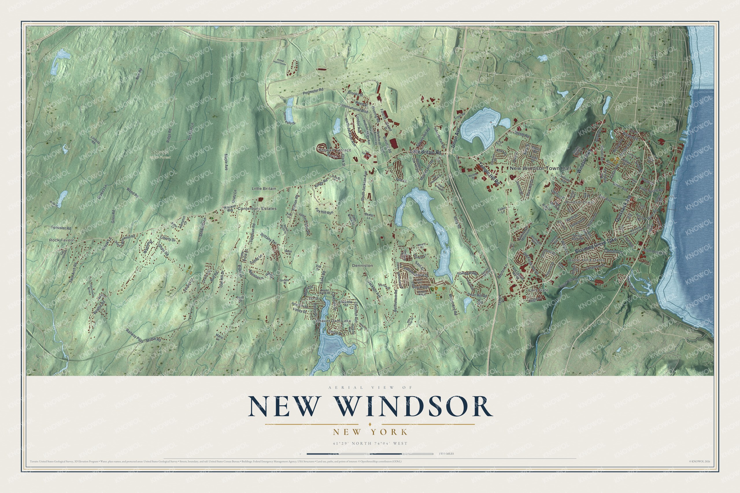 Watermarked full-map preview of New Windsor, New York