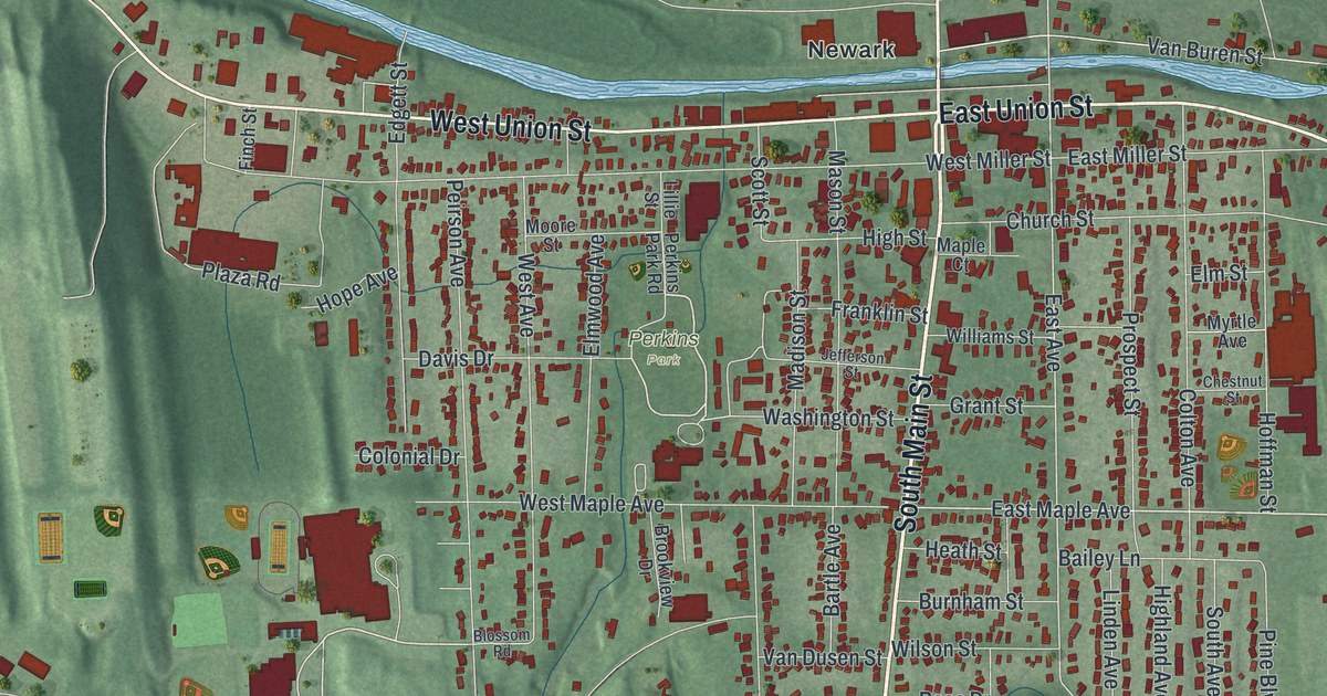 Map of Newark, New York