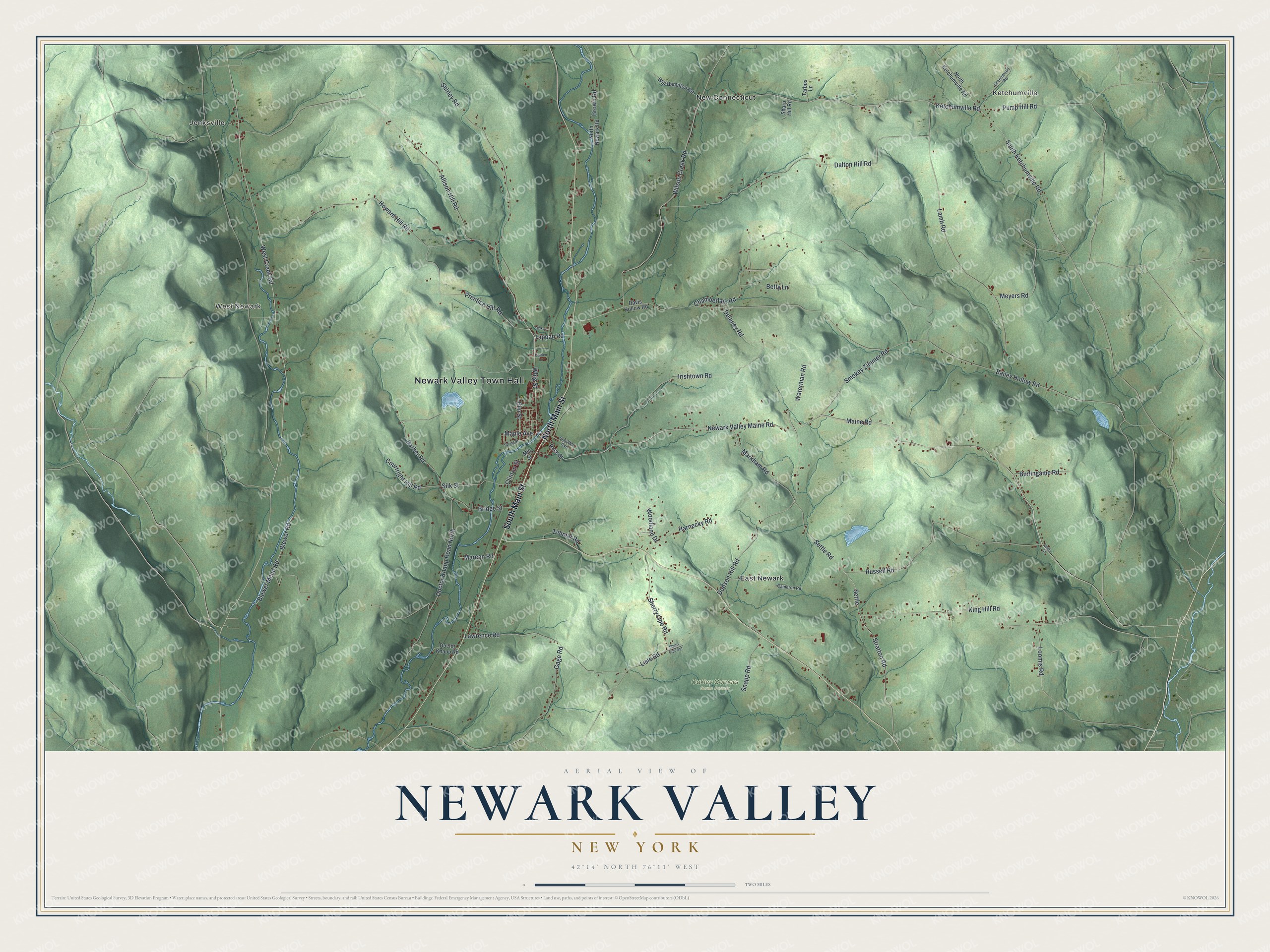 Watermarked full-map preview of Newark Valley, New York