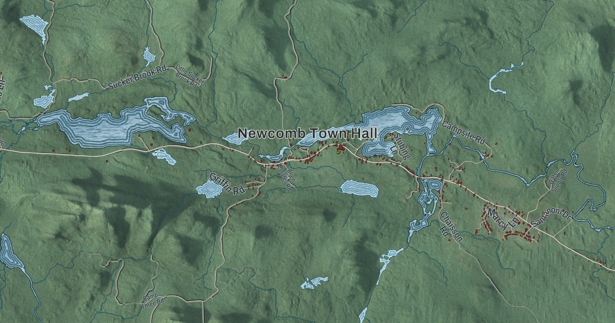 Map of Newcomb, New York