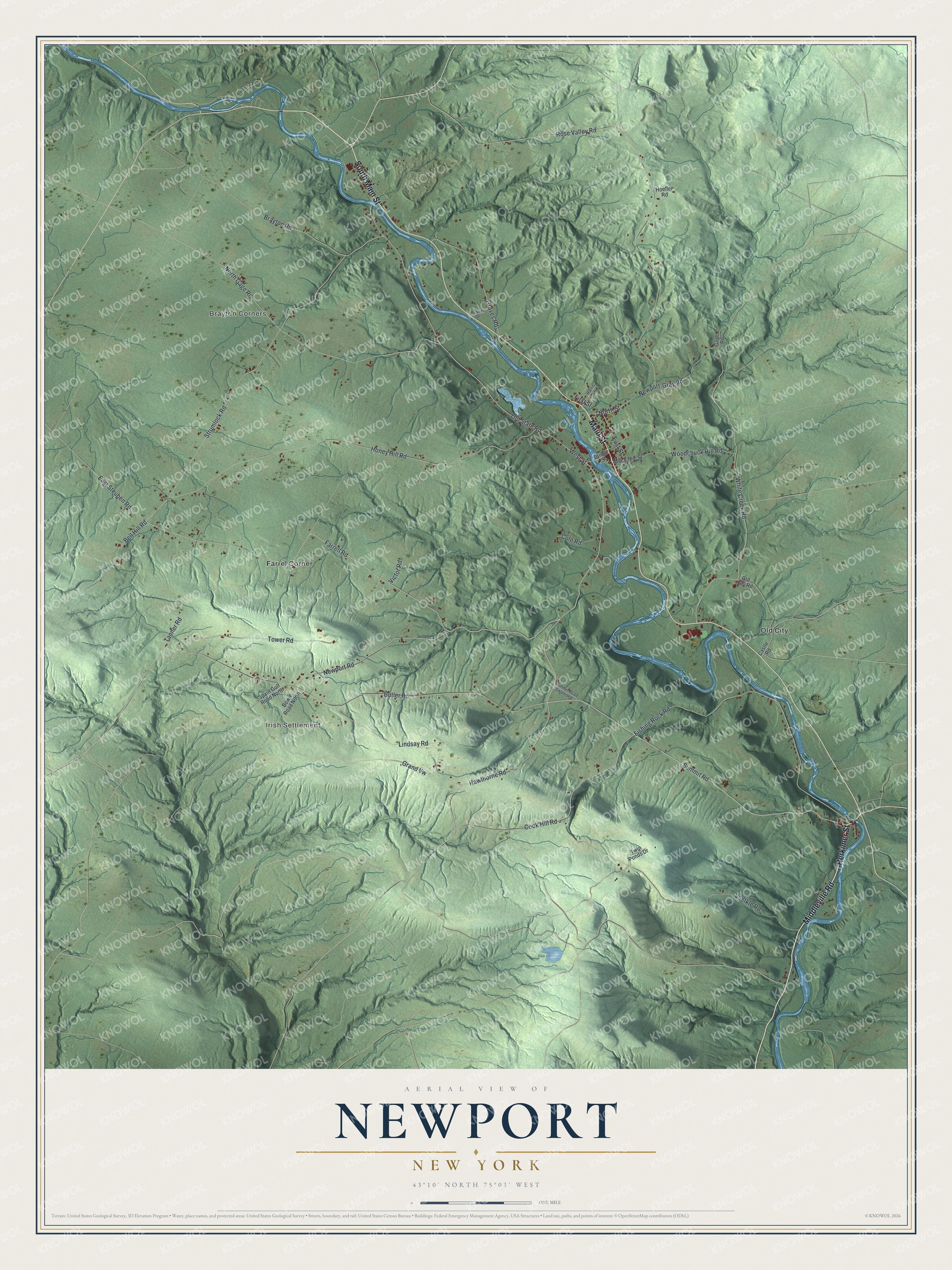 Watermarked full-map preview of Newport, New York