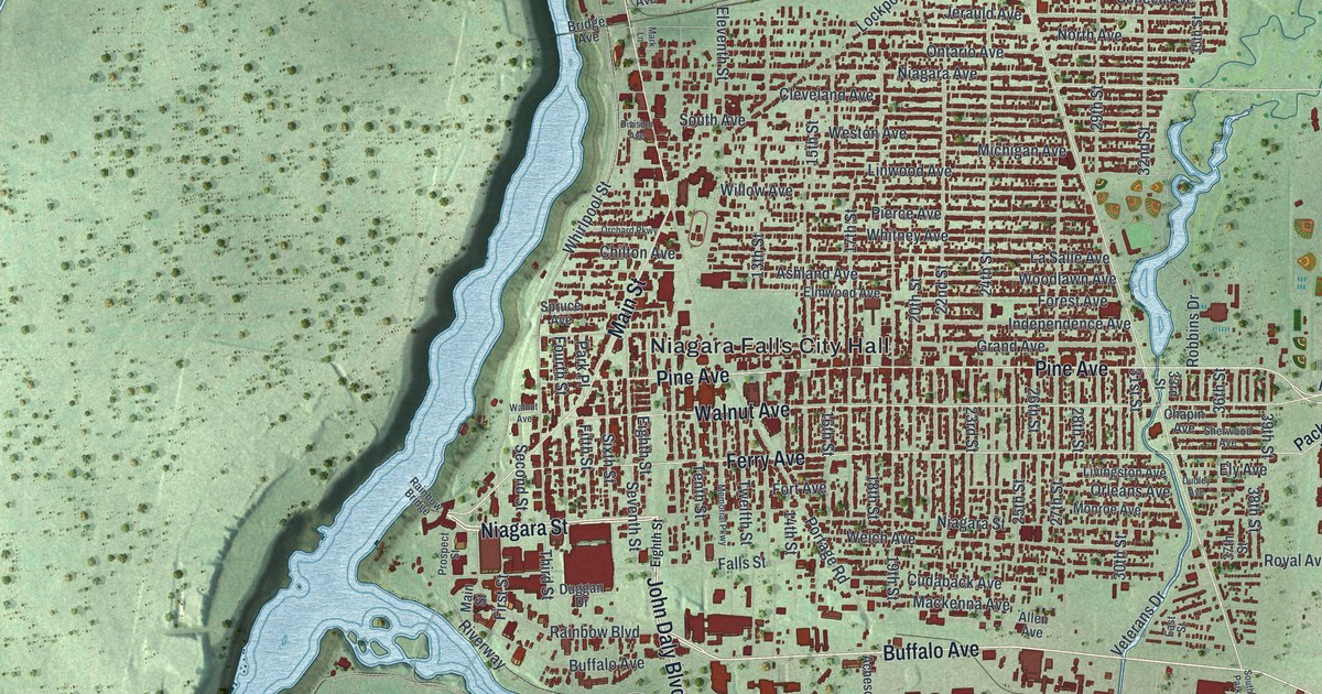 Map of Niagara Falls, New York
