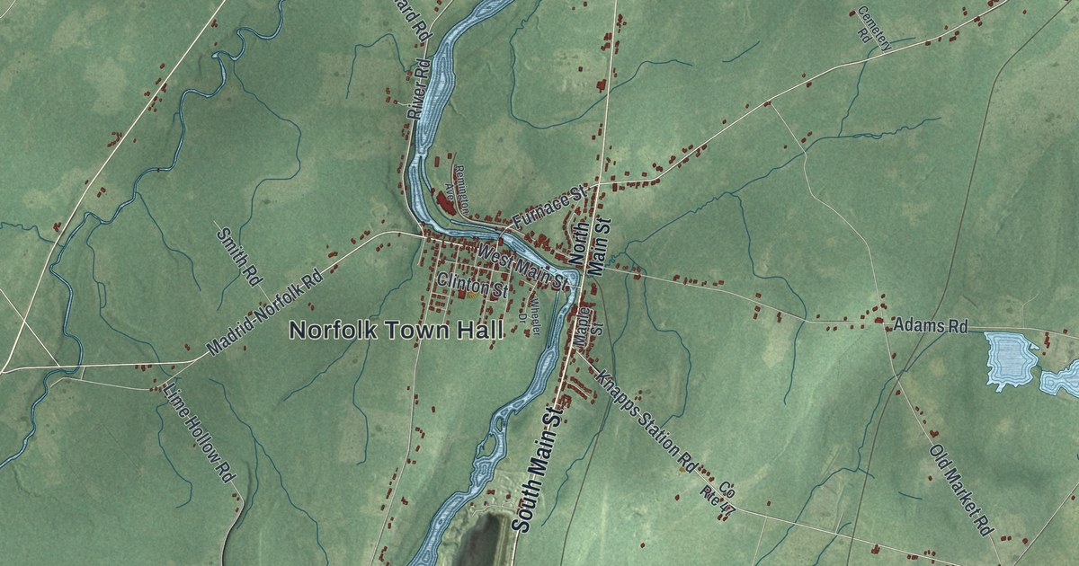 Map of Norfolk, New York